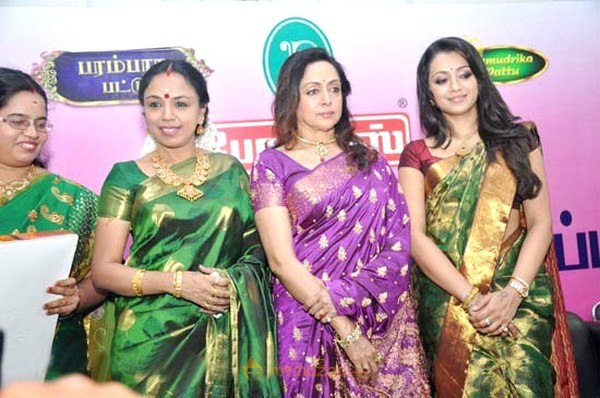 Trisha at Pothys Silk Saree Stills