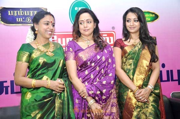 Trisha at Pothys Silk Saree Stills