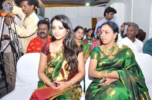 Trisha at Pothys Silk Saree Stills