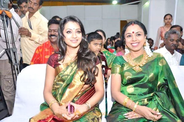 Trisha at Pothys Silk Saree Stills