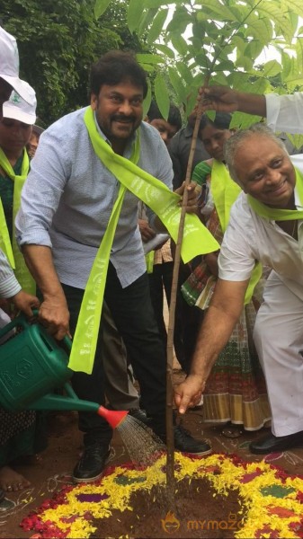 Mega Star Chiranjeevi and Nagarjuna Participated In great initiative for Haritha Haram