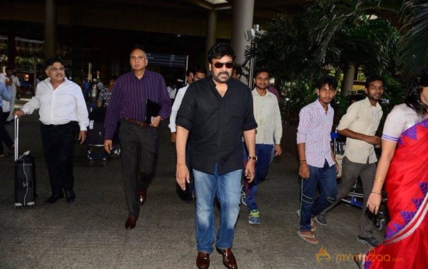 Mega Star at Mumbai Airport Photos