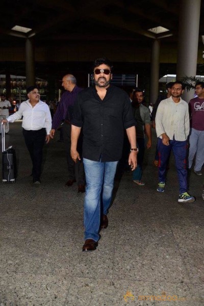 Mega Star at Mumbai Airport Photos