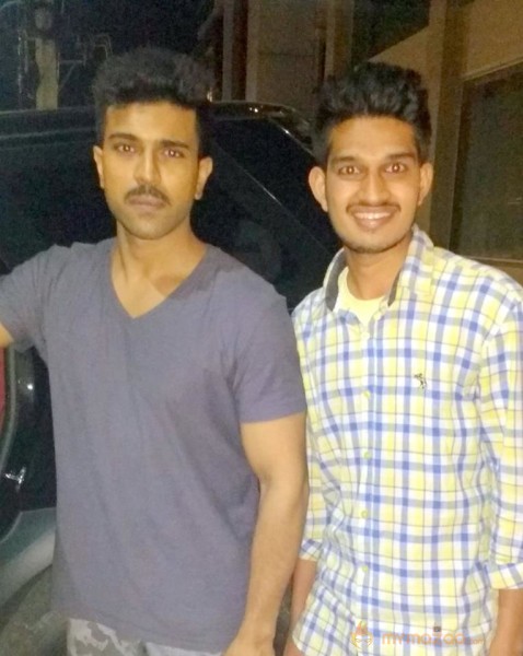 Ram Charan With Fans Latest Photos From The sets of 'Dhruva'