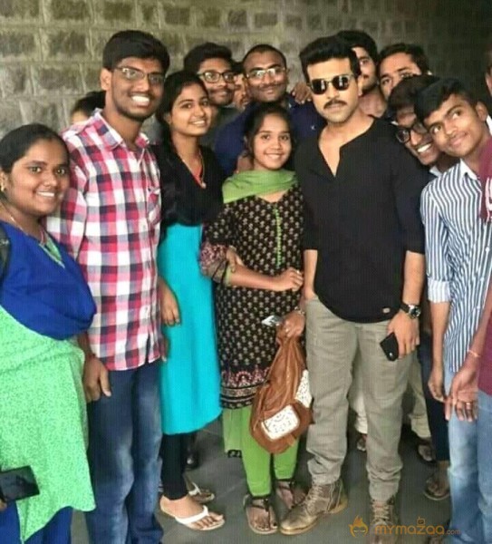 Ram Charan With Fans Latest Photos From The sets of 'Dhruva'