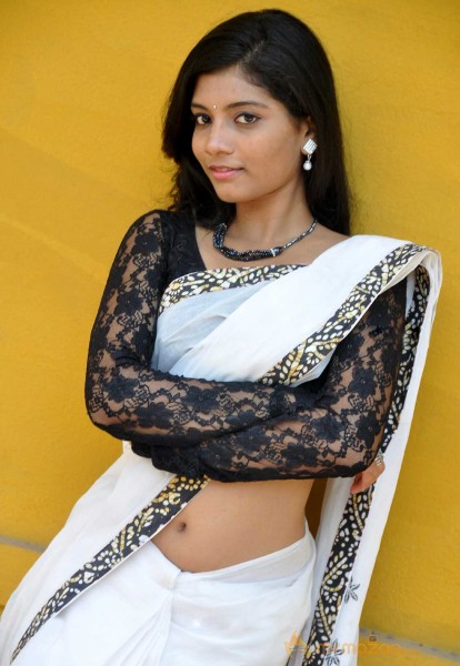  Bindu White Saree Pics 