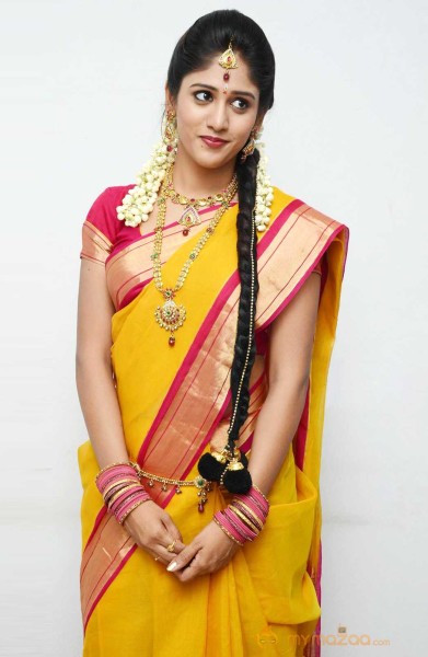  Chandini Chowdary Beautiful Saree Images 