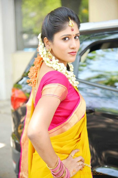  Chandini Chowdary Beautiful Saree Images 