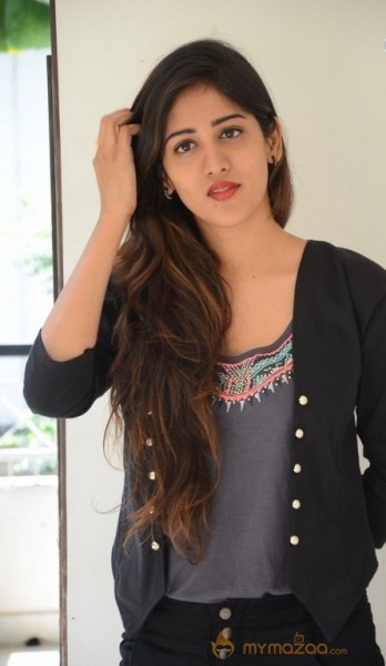 Chandini Chowdary Hot Black Dress Glam