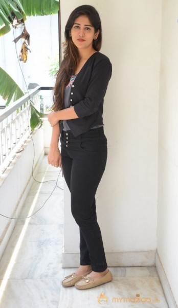 Chandini Chowdary Hot Black Dress Glam