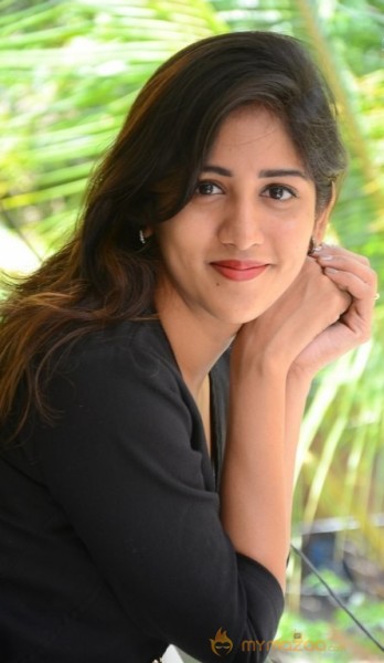 Chandini Chowdary Hot Black Dress Glam