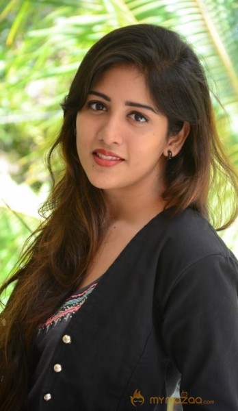 Chandini Chowdary Hot Black Dress Glam