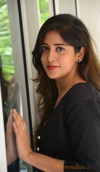 Chandini Chowdary Hot Black Dress Glam