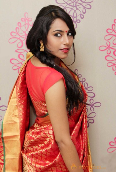  Khenisha Chandran Wearing Kanchivaram Collections 