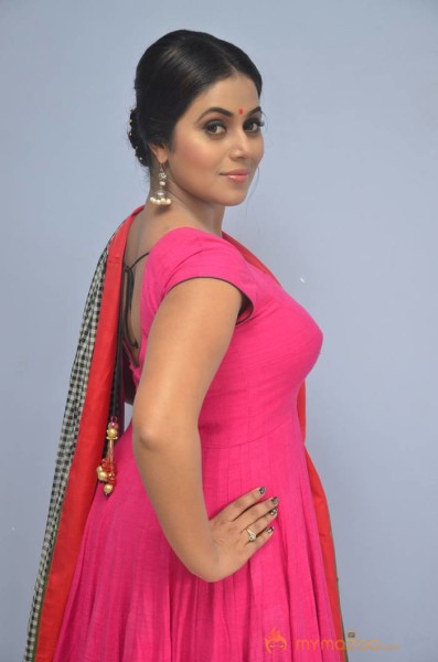 Poorna in Pink Dress 