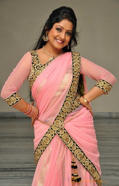  Pramodini Pink Saree Photoshoot 