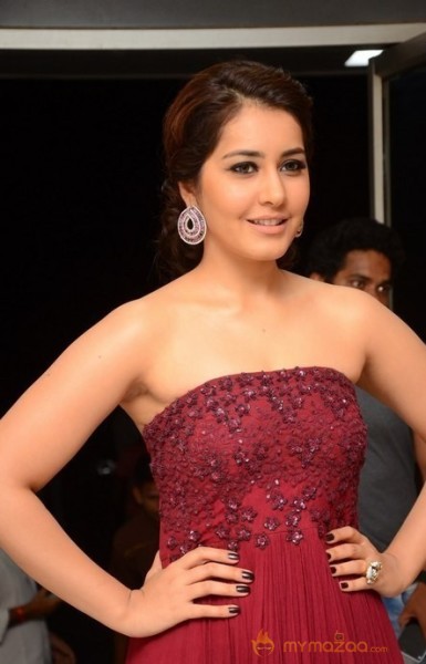 Raashi Khanna Hot Maroon Dress Glam Pics