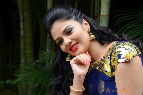  Srimukhi Photoshoot At Chandrika Movie Release Date Press Meet 