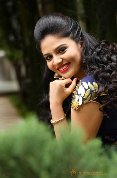  Srimukhi Photoshoot At Chandrika Movie Release Date Press Meet 