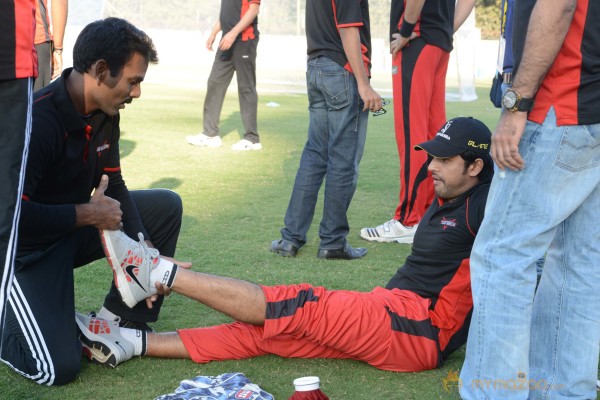 CCL 3 Telugu Warriors Team Practising At Ranchi 