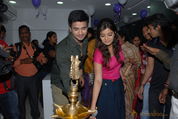 Colours Swathi and Nikhil At Naturals Opening phoots