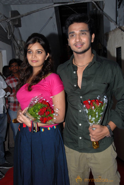 Colours Swathi and Nikhil At Naturals Opening phoots