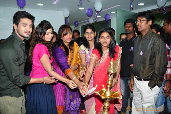 Colours Swathi and Nikhil At Naturals Opening phoots