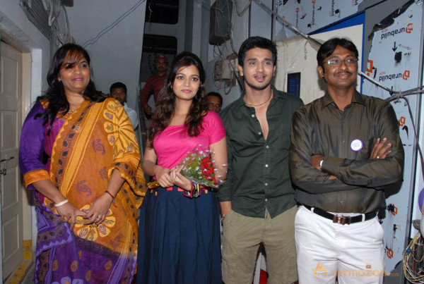 Colours Swathi and Nikhil At Naturals Opening phoots