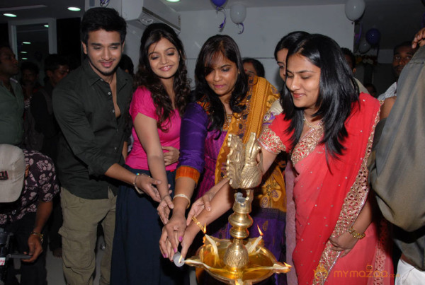 Colours Swathi and Nikhil At Naturals Opening phoots