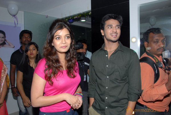 Colours Swathi and Nikhil At Naturals Opening phoots