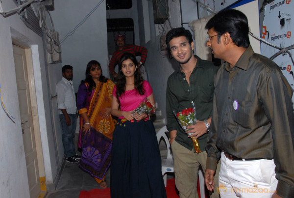 Colours Swathi and Nikhil At Naturals Opening phoots