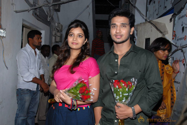 Colours Swathi and Nikhil At Naturals Opening phoots