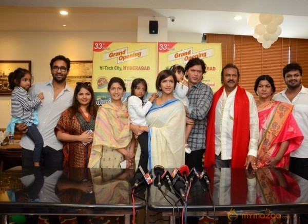 Manchu Mohan Babu Family @ Hotel Junior Kuppanna Release Stills