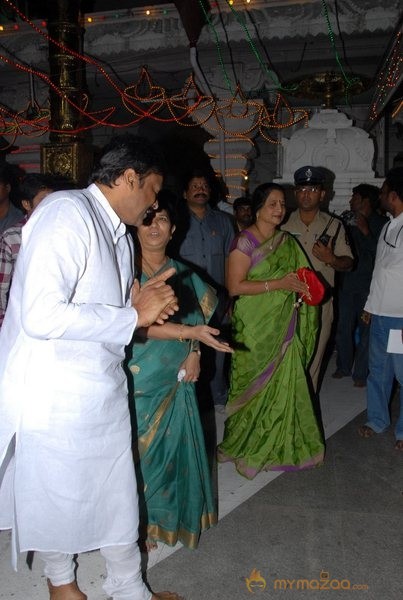 Megastar Chiranjeevi At Film nagar Temple Photos