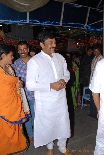 Megastar Chiranjeevi At Film nagar Temple Photos