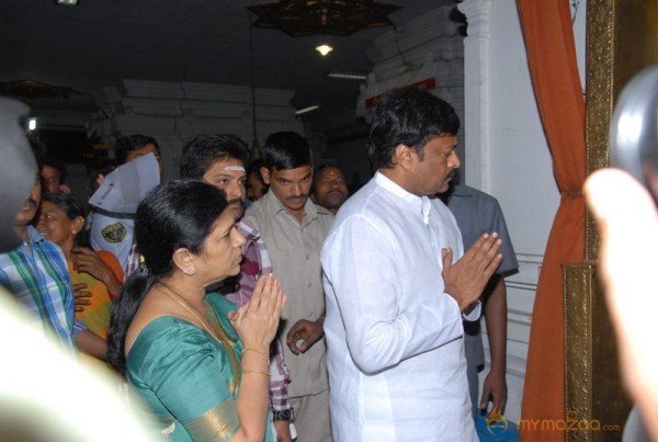 Megastar Chiranjeevi At Film nagar Temple Photos