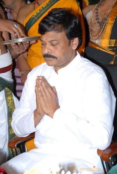 Megastar Chiranjeevi At Film nagar Temple Photos