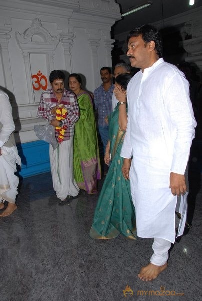 Megastar Chiranjeevi At Film nagar Temple Photos