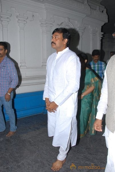 Megastar Chiranjeevi At Film nagar Temple Photos