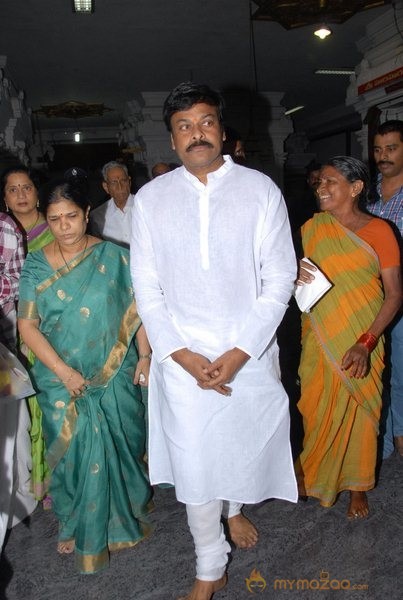 Megastar Chiranjeevi At Film nagar Temple Photos