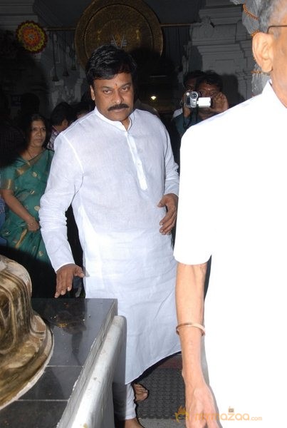 Megastar Chiranjeevi At Film nagar Temple Photos