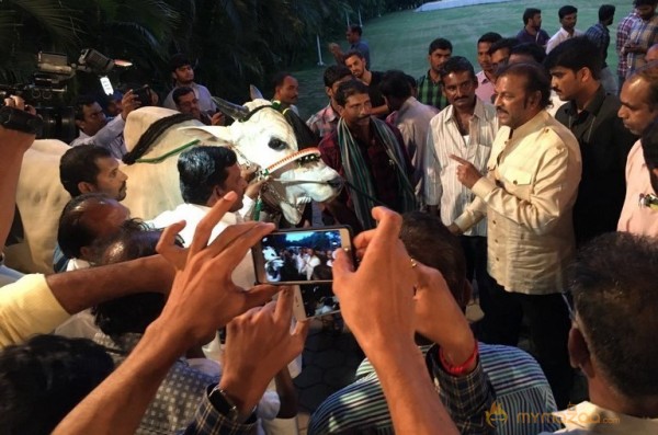 Mohan Babu visited Bull Show Event Stills