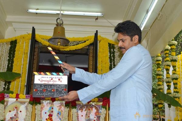 Pawan Kalyan and Trivikram Movie Launch Photos