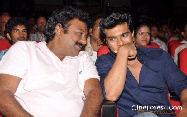 Ram Charan At Yamudiki Mogudu Audio Launch Pics