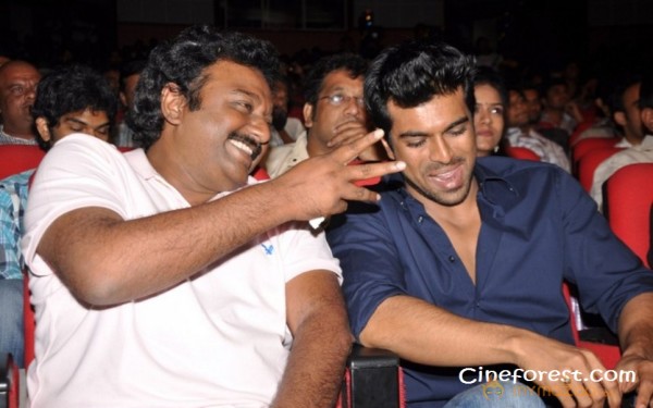 Ram Charan At Yamudiki Mogudu Audio Launch Pics