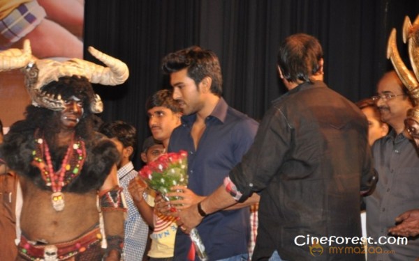 Ram Charan At Yamudiki Mogudu Audio Launch Pics