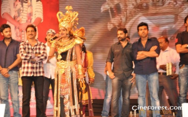 Ram Charan At Yamudiki Mogudu Audio Launch Pics