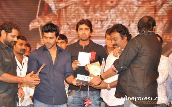 Ram Charan At Yamudiki Mogudu Audio Launch Pics