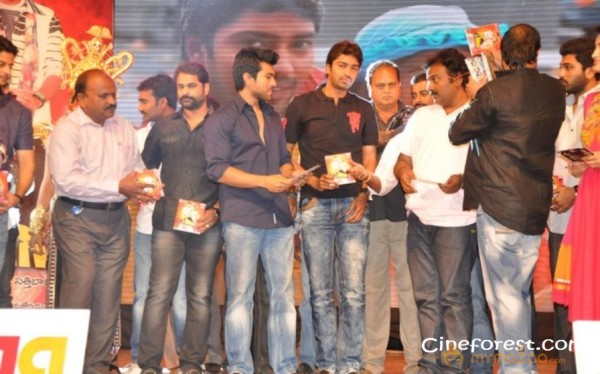 Ram Charan At Yamudiki Mogudu Audio Launch Pics