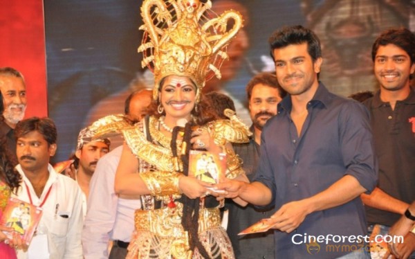 Ram Charan At Yamudiki Mogudu Audio Launch Pics